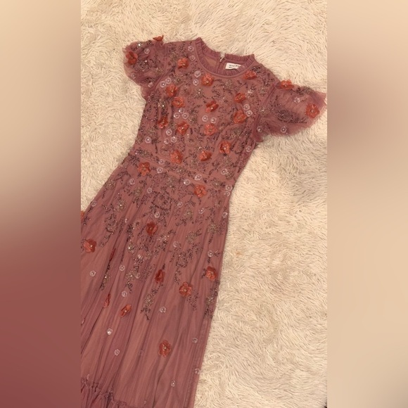 NEW MAC DUGGAL 9212 Embellished High Neck Cap Sleeve A Line Dress SZ 6 - Picture 6 of 8